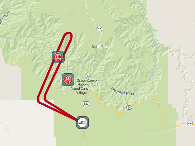 Map of North Rim at Grand Canyon National Park