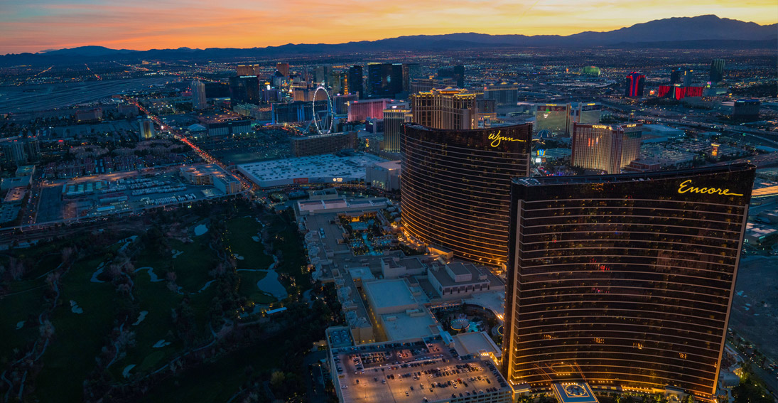 Neon views of Las Vegas as you propose to your special someone